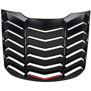 Rear Window Louvers Windshield Sun Shade Cover Lambo Style Matte Black For 2015-2018 Ford Mustang